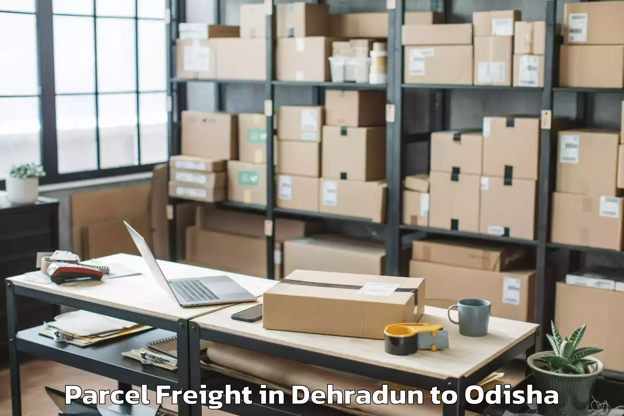 Book Dehradun to Mancheswar Parcel Freight Online